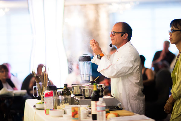 Chef Eric Lechasseur teaching a cooking class